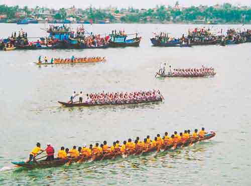 Boating Festival on Nhat Le river