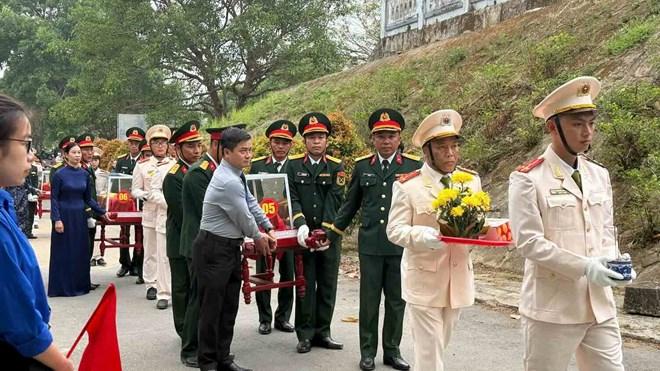 Burial of 8 martyrs' remains in Khe Sanh